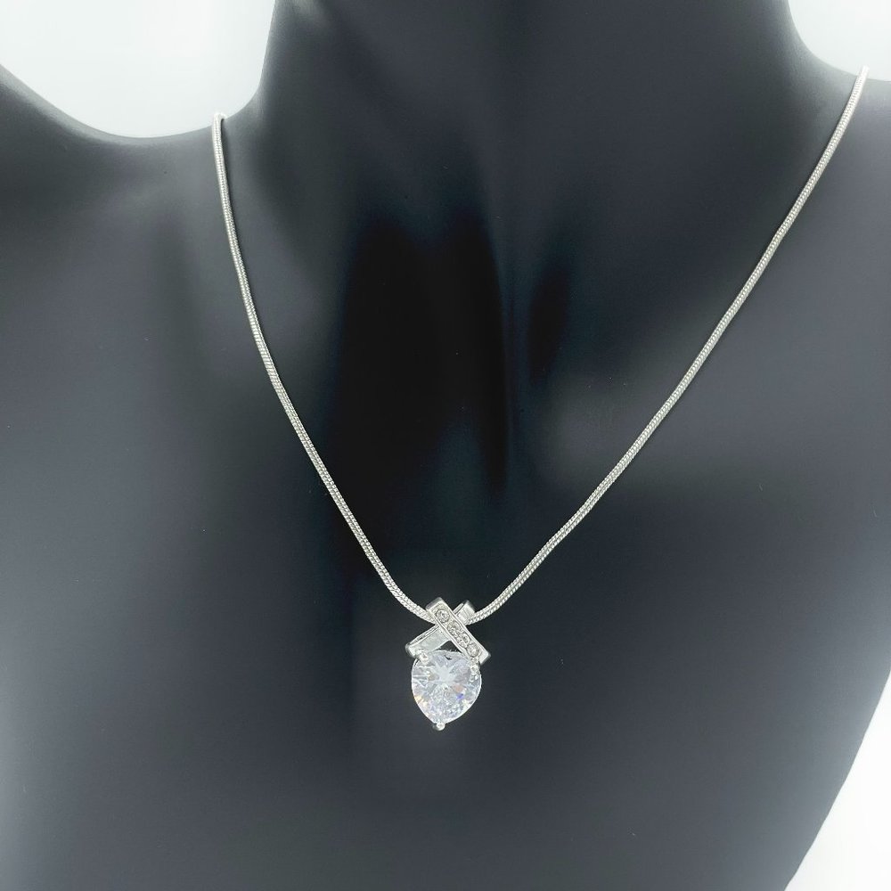 Swarovski Crystal Element Heart on a Silver Toned Necklace